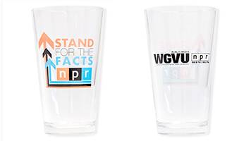 WGVU NPR Stand For The Facts Pint Glass